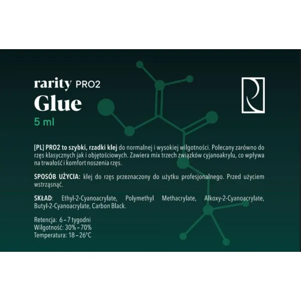 Rarity Klej Do Przedłużania Rzęs Pro 2 5 ml