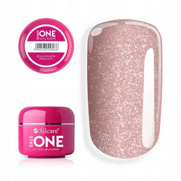 Silcare Gel Base One Shimmer Peach 50g
