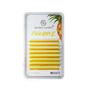 Rzęsy SL COLOR Pineapple żółte mix 0.07 C