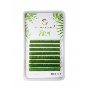 Rzęsy SL COLOR zielone palm mix 0.07C ecret Lashes
