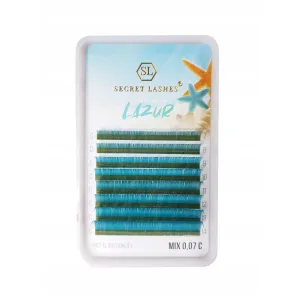 Secret Lashes Rzęsy Do Przedłużania Lazur D 0.07 mix