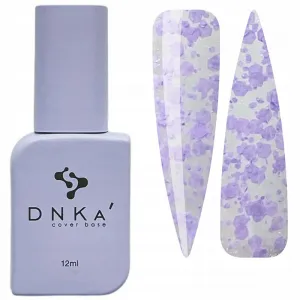 DNKa Top Hybrydowy z cekinami drobinkami fioletowe No Wipe 12ml Bubble