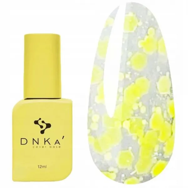 DNKa Top Hybrydowy z cekinami drobinkami zółte No Wipe 12ml sorbet