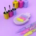 DNKa Top Hybrydowy z cekinami drobinkami zółte No Wipe 12ml sorbet