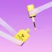 DNKa Top Hybrydowy z cekinami drobinkami zółte No Wipe 12ml sorbet