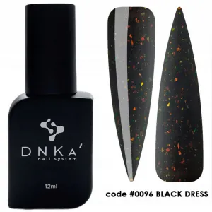 Dnka' Rubber Cover Base Baza Code #0096 Black Dress 12 ml