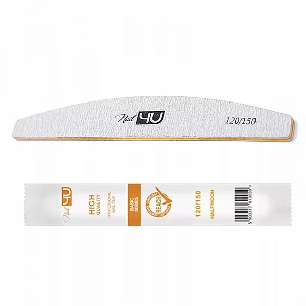 Pilnik papierowy łódka Nail4U Basic 120/150 szary