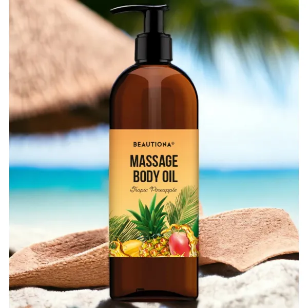Beautiona Massage Body Oil Oliwka Do Masażu Tropical Pineapple 500 ml