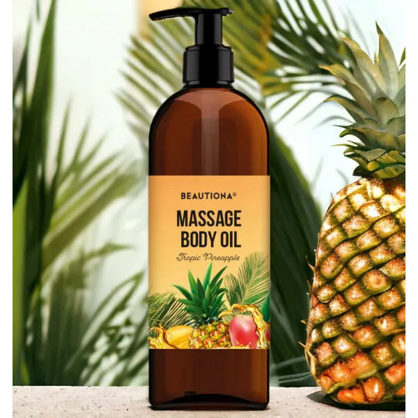 Beautiona Massage Body Oil Oliwka Do Masażu Tropical Pineapple 500 ml