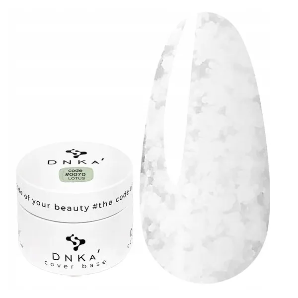 DNKa Cover Base 0070 Lotus Baza Kauczukowa z Drobinkami, 30 ml