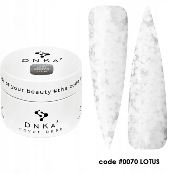 DNKa Cover Base 0070 Lotus Baza Kauczukowa z Drobinkami, 30 ml