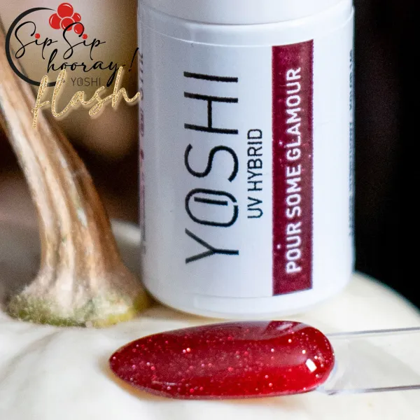 Yoshi Lakier Hybrydowy Flash Sip Sip Hooray 145 Pour Some Glamour 6 ml