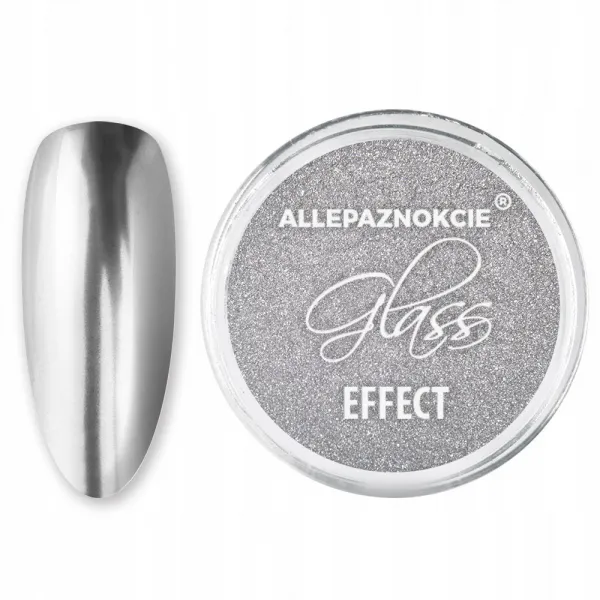Pyłek Do Paznokci Glass Effect Silver nr 2
