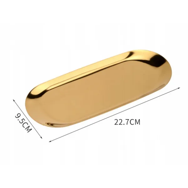 Tacka Metalowa Złota Na Narzędzia Duża 22.7x9.5 mm