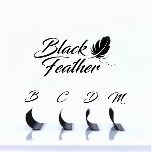 jolash Rzęsy Black Feather - skręt M 0,05 - Mix