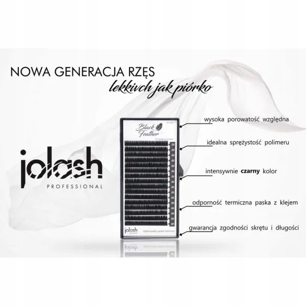 jolash Rzęsy Black Feather - skręt M 0,05 - Mix