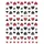 Naklejki Cienkie Samoprzylepne Serce Dark Red Z-D4214