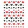Naklejki Cienkie Samoprzylepne Cerce Red Silver Z-D4214