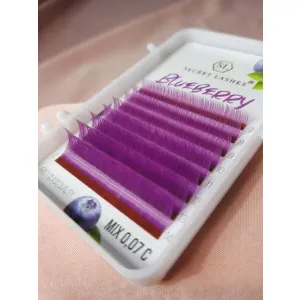Secret Lashes Rzęsy Do Przedłużania Kolorowe Blueberry C 0.07 mix