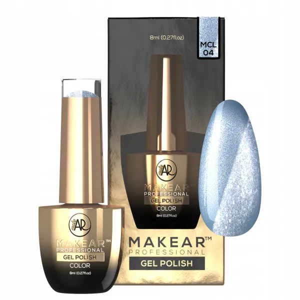 Makear Lakier Hybrydowy Cat Eye MCL04 Furrz Blue 8 ml
