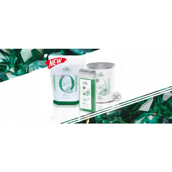 ItalWax Wosk do depilacji twardy w granulkach dropsy TOP LINE EMERALD 750g