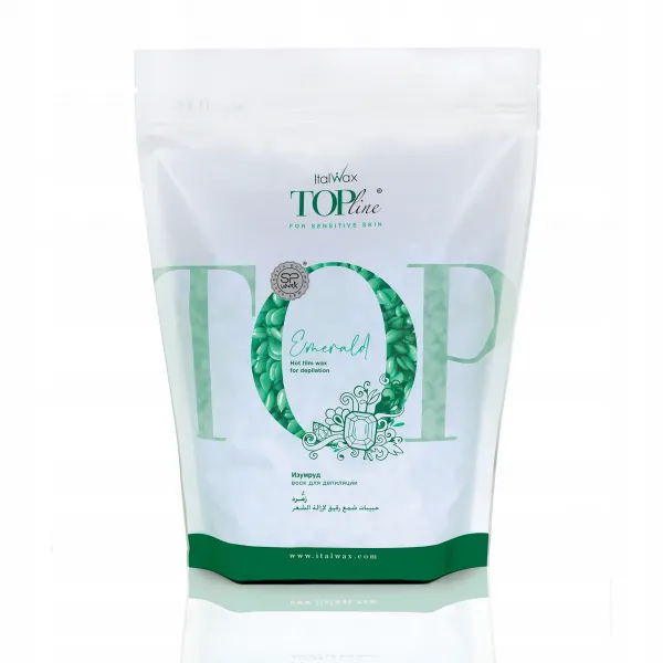 ItalWax Wosk do depilacji twardy w granulkach dropsy TOP LINE EMERALD 750g