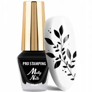 Mollylac Lakier Do Stempli Black Czarny 10 ml