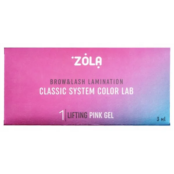 Żel do laminacji rzęs i brwi ZOLA Color Lab 01 Lifting Pink Gel 3ml