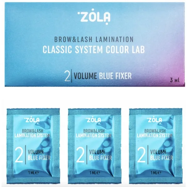 Utrwalacz laminacji rzęs i brwi ZOLA Color Lab 02 Lifting Blue Gel 3ml