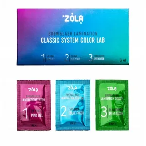 Zestaw do laminacji ZOLA Brow&Lash Classic System Color Lab 1,2,3 saszetki