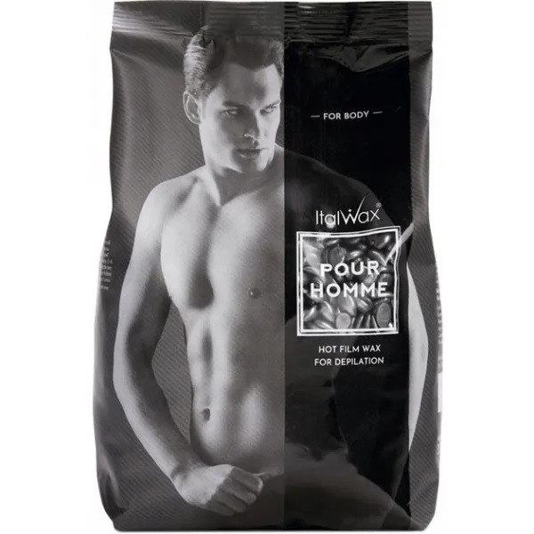 ItalWax Pour Homme Black Film Wax- wosk twardy granulki do depilacji 1kg
