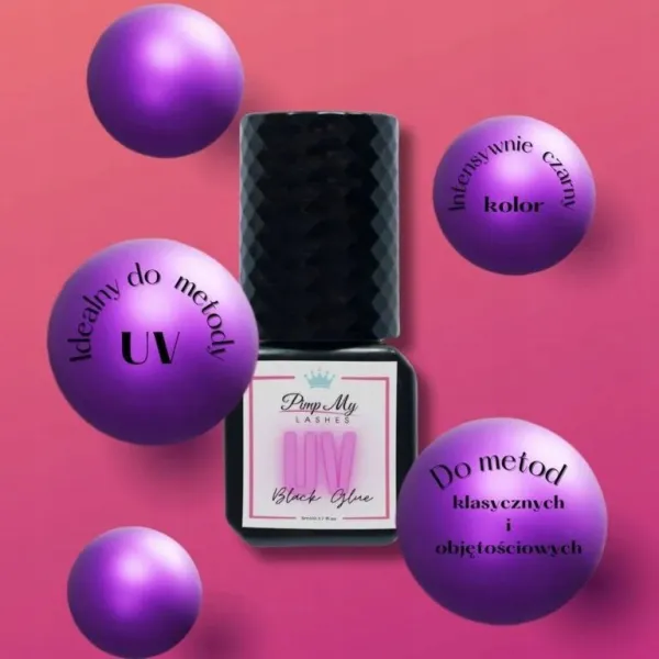 Pimp My Lashes klej UV do przedłużania rzęs black glue 5ml