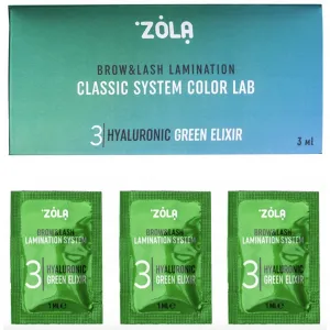 Hialuronowy elixir do rzęs i brwi ZOLA Color Lab 03 Lifting Green Gel 3ml