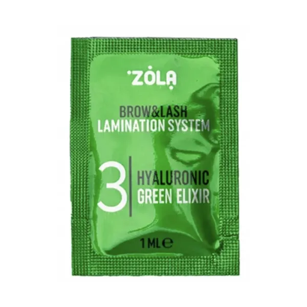 Hialuronowy elixir do rzęs i brwi ZOLA Color Lab 03 Lifting Green Gel 3ml