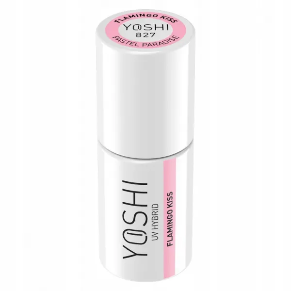 YOSHI #827 Lakier Hybrydowy UV LED do paznokci pastelowy FLAMINGO KISS 6ml
