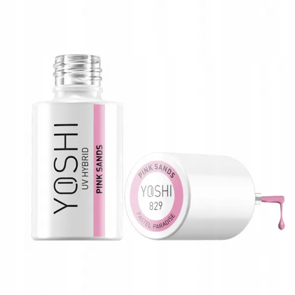 YOSHI #829 Lakier Hybrydowy UV LED do paznokci pastelowy PINK SANDS 6ml