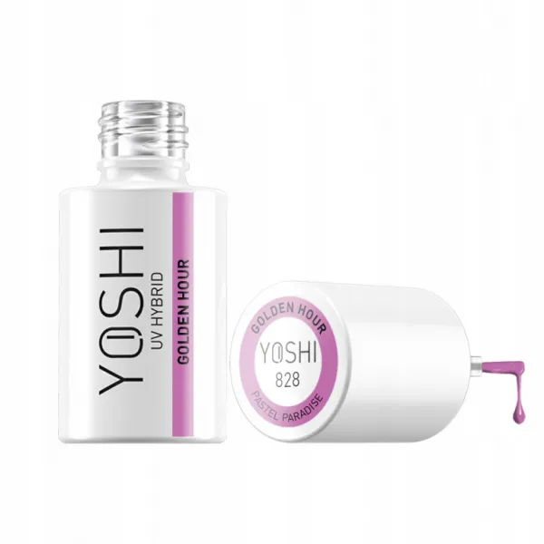 YOSHI #828 Lakier Hybrydowy UV LED do paznokci pastelowy GOLDEN HOUR 6ml