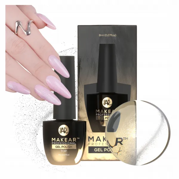Makear Top No Wipe Cat Eye Silver 8 ml