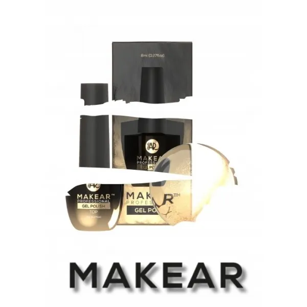 Makear Top No Wipe Cat Eye Gold 8 ml
