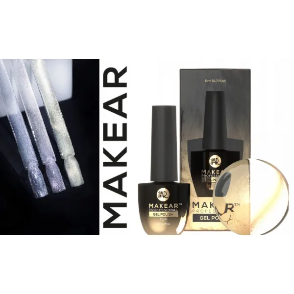 Makear Top No Wipe Cat Eye Gold 8 ml