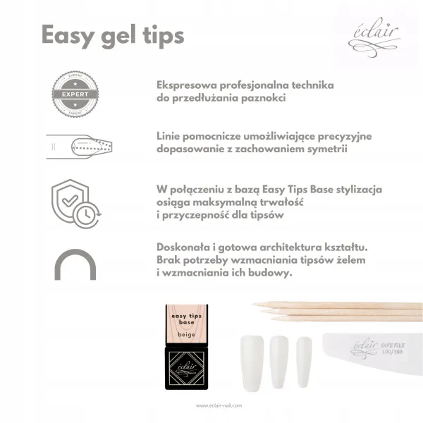 Eclair Easy gel tips BALERINA NUDE