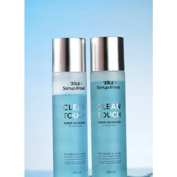 Tonik odtłuszczacz do brwi i rzęs ZOLA x Sonya Brows Clean Touch, 150 ml