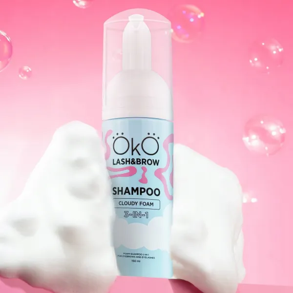 OKO Szampon w piance 3 w 1 do brwi i rzęs, 150 ml