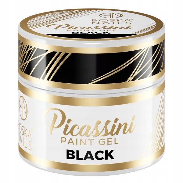 Boska Nails Żel Do Zdobień Picassini Paint Gel Black 5 ml