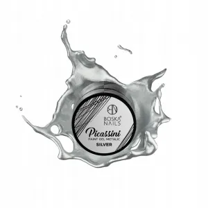 Boska Nails Żel Do Zdobień Picassini Paint Gel Silver 5 ml