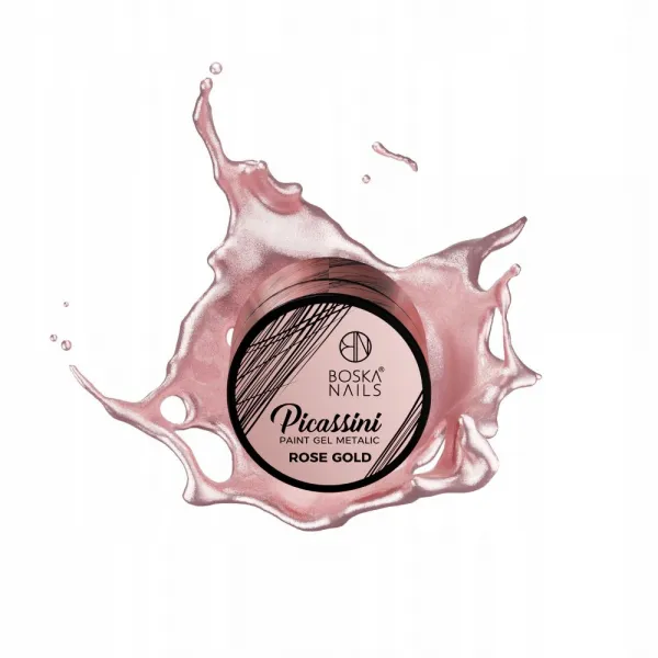 Boska Nails Żel Do Zdobień Picassini Paint Rose Gold 5 ml