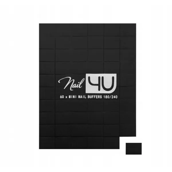 Blok polerski Nail4U Smart Mini 180/240 czarno-różowy