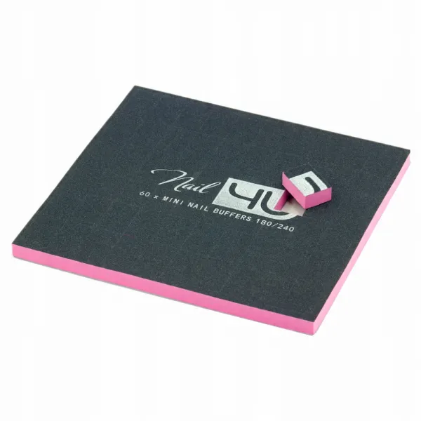 Blok polerski Nail4U Smart Mini 180/240 czarno-różowy