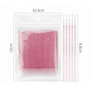 Micro aplikatory brokatowe 100szt.