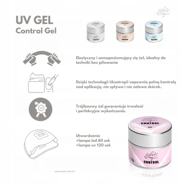 Eclair CONTROL Gel 2.0 30g - żel do paznokci